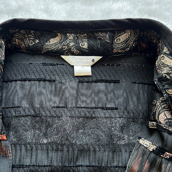 Christopher & Banks Women's Jacket Size M Fall Colors Full Zip Lightweight - Picture 4 of 8